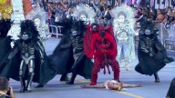 BLASFÊMIA - Desfile de escola de samba mostra satanás lutando e vencendo Jesus