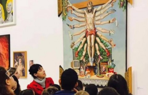 Jesus Crucificado misturado a %u2018deusa%u2019 hindu da morte e destruição.