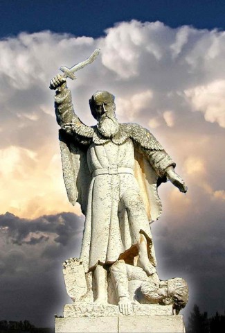 Santo Elias, Monte Carmelo, Terra Santa, mosteiro de Elias, estátua onde exterminou os profetas de Baal.