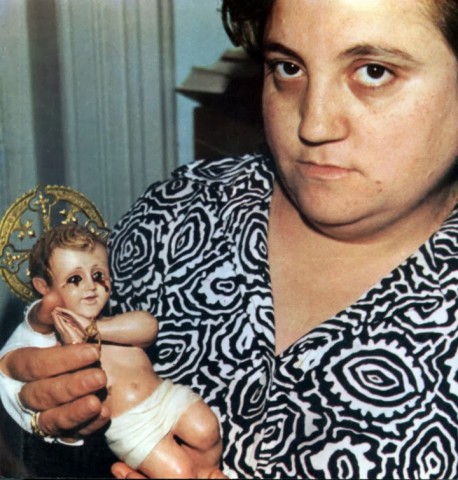 Imagem do Menino Jesus que chorou sangue.